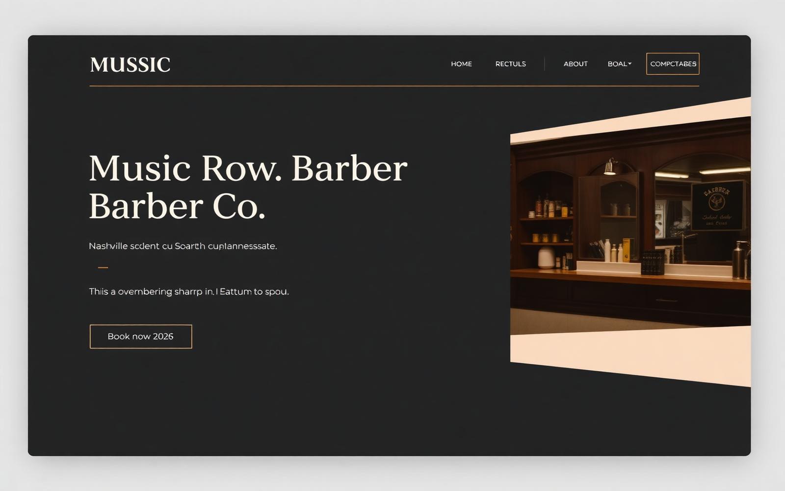 Music Row Barber Co. website built by KeepUp