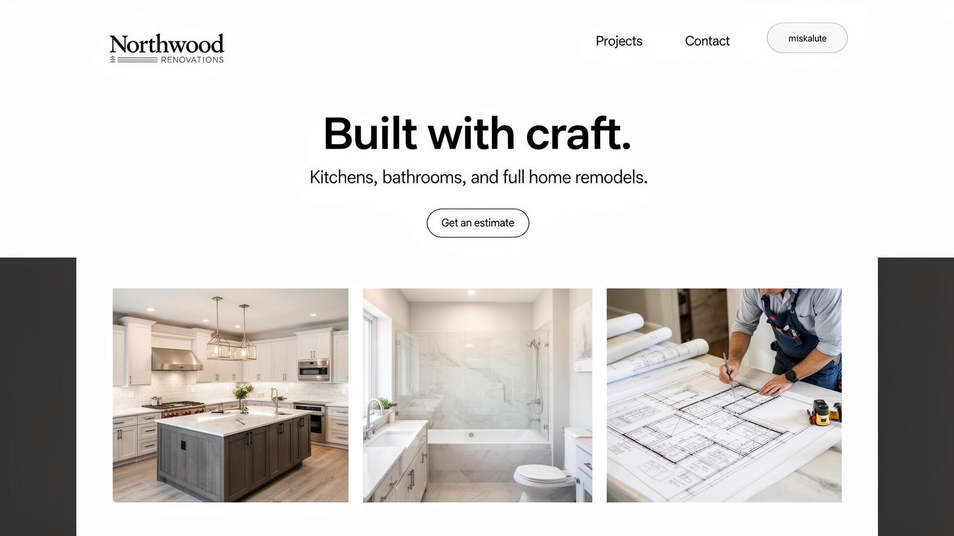 Northwood Renovations website built by KeepUp